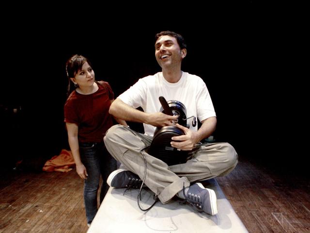 A scene from the play Wild Track. A scene from the play Wild Track.