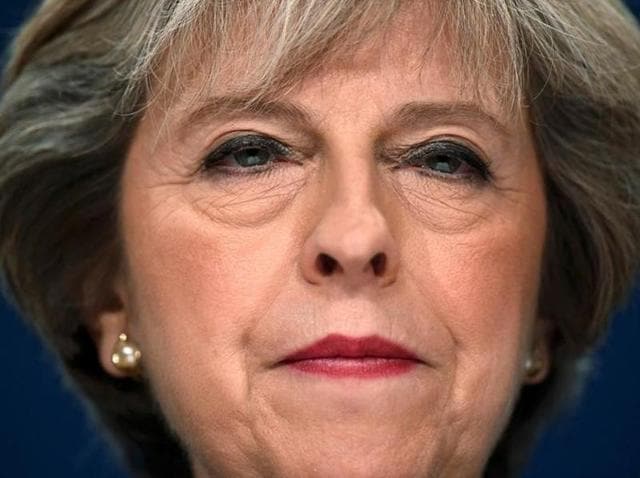 Britain's Prime Minister Theresa May listens to speeches at the Conservative Party conference in Birmingham on Monday. (Reuters) Britain's Prime Minister Theresa May listens to speeches at the Conservative Party conference in Birmingham on Monday. (Reuters)