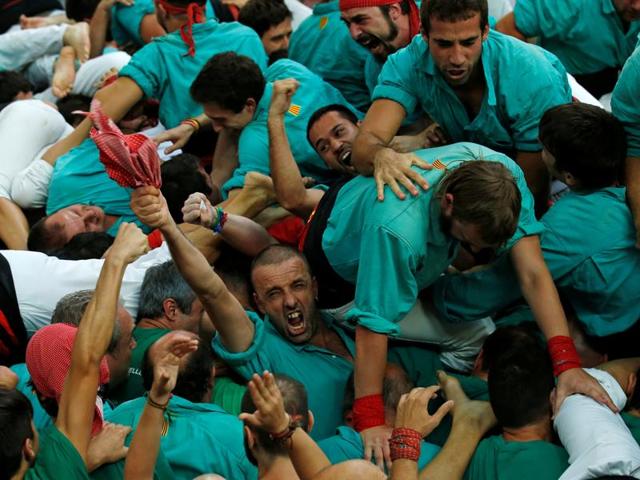 In 2010, UNESCO declared castells as a Masterpiece of the Oral and Intangible Heritage of Humanity. (Reuters)