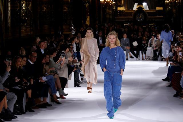 Models present creations by British designer Stella McCartney as part of her Spring/Summer 2017 women's ready-to-wear collection during Fashion Week in Paris. Denims are also going flared and sporty. (Gonzalo Fuentes/REUTERS) Models present creations by British designer Stella McCartney as part of her Spring/Summer 2017 women's ready-to-wear collection during Fashion Week in Paris. Denims are also going flared and sporty. (Gonzalo Fuentes/REUTERS)