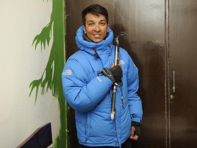 City mountaineer Arjun Vajpai on Tuesday successfully scaled Mount Cho Oyu - the sixth highest mountain in the world.(Burhaan Kinu/HT File Photo)