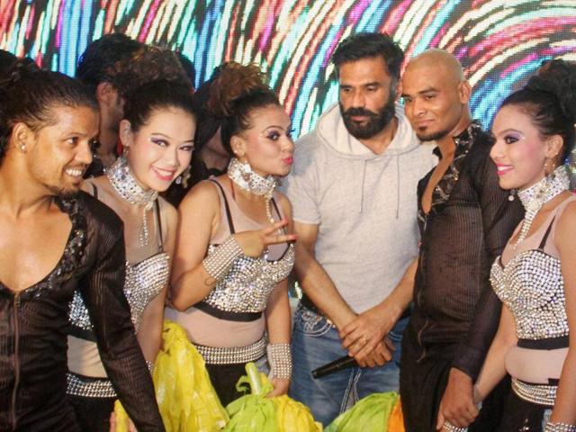 Suniel Setty at the inauguration of a health club in Ajmer. (PTI Photo)