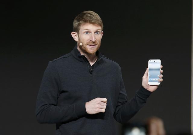 Brian Rakowski, VP of Product Management at Google, speaks about the Pixel phone, during the presentation of new Google hardware in San Francisco, California, US. (REUTERS) Brian Rakowski, VP of Product Management at Google, speaks about the Pixel phone, during the presentation of new Google hardware in San Francisco, California, US. (REUTERS)
