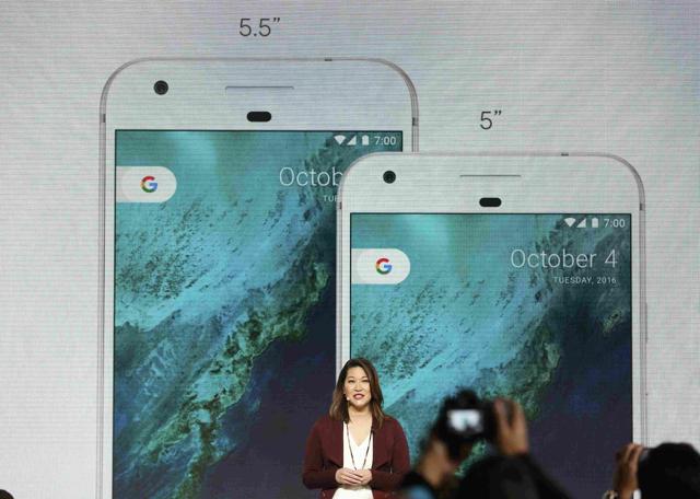 Sabrina Ellis, Director of Product Management at Google, speaks about the new Pixel phone during the presentation of new Google hardware in San Francisco, California, US. (Reuters) Sabrina Ellis, Director of Product Management at Google, speaks about the new Pixel phone during the presentation of new Google hardware in San Francisco, California, US. (Reuters)
