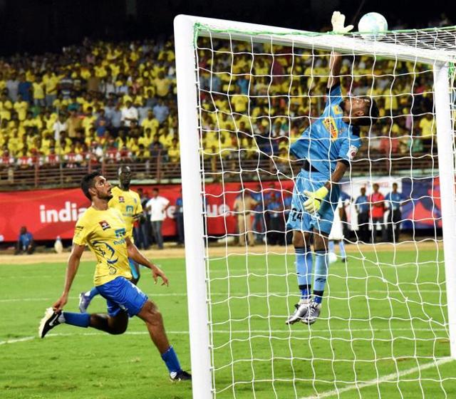 Javier Lara Grande of Atletico de Kolkata scored the winning goal against Kerala Blasters. (ISL) Javier Lara Grande of Atletico de Kolkata scored the winning goal against Kerala Blasters. (ISL)