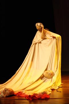A puppet of Gandhari. (Photo courtesy: Katkatha Puppet Arts Trust)
