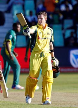 Steve Smith celebrates his ton. (REUTERS) Steve Smith celebrates his ton. (REUTERS)