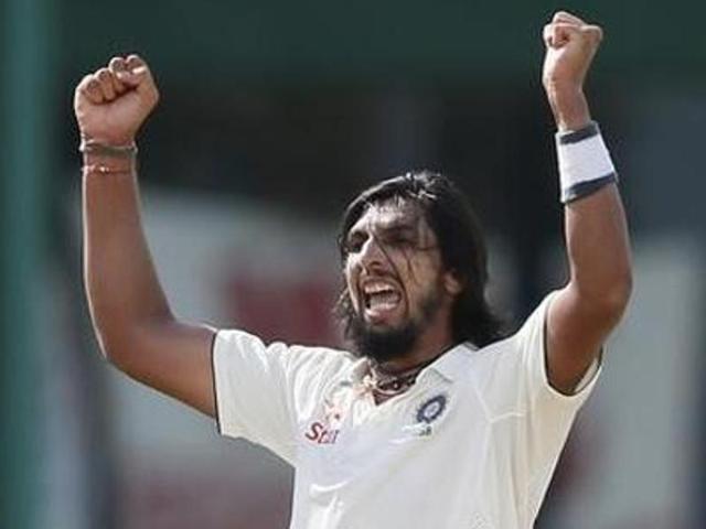 Ishant Sharma bowls on the fourth day of the preparatory camp ahead of West Indies tour.(PTI Photo)