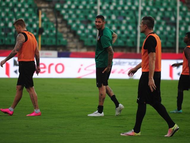 Marco Materazzi oversees a practice session. (AFP) Marco Materazzi oversees a practice session. (AFP)