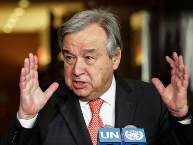 File photo of Antonio Guterres. The UN Security Council on October 6, 2016 unanimously backed Guterres, the former prime minister of Portugal who was the UN's refugee chief for a decade, to be the next secretary-general. (AFP) File photo of Antonio Guterres. The UN Security Council on October 6, 2016 unanimously backed Guterres, the former prime minister of Portugal who was the UN's refugee chief for a decade, to be the next secretary-general. (AFP)