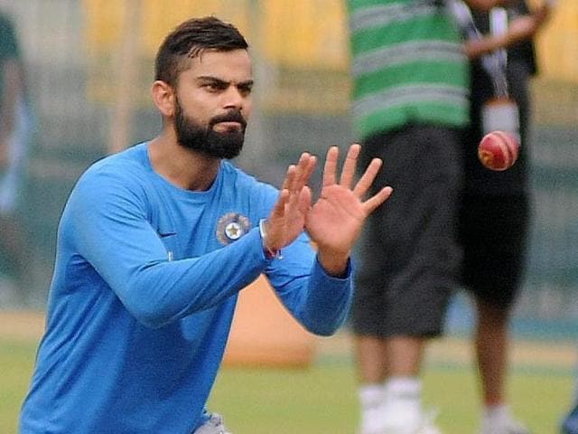 Indian cricket team captain Virat Kohli during a practice session in Indore. (PTI Photo) Indian cricket team captain Virat Kohli during a practice session in Indore. (PTI Photo)