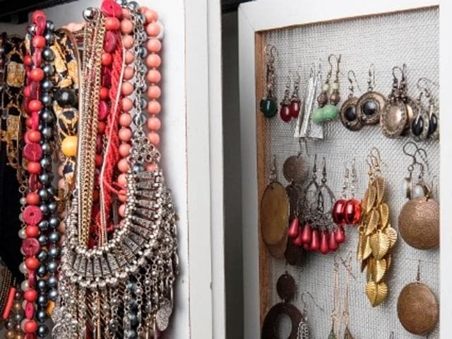 The actor is an impulsive street shopper and has collected a lot of tribal and silver jewellery from Colaba Causeway, Mumbai. (Photo: Aalok Soni/HT)
