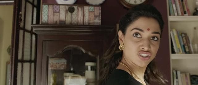 Tamannah displays theatrics as the ghost.