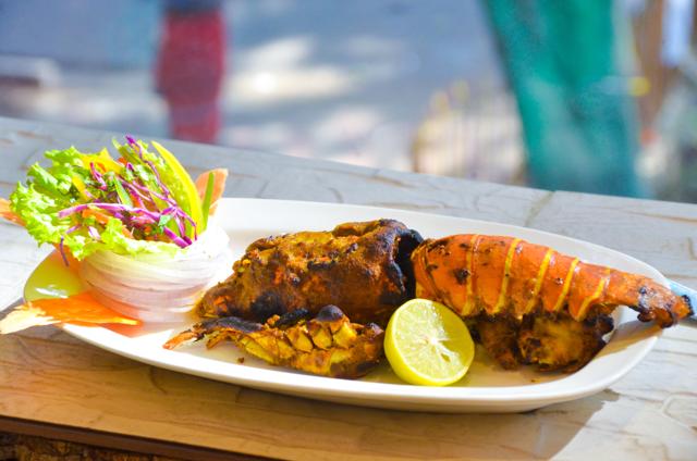 Tandoori jumbo prawns at The Palms Restaurant are absolutely delicious. (The Palms Restaurant) Tandoori jumbo prawns at The Palms Restaurant are absolutely delicious. (The Palms Restaurant)