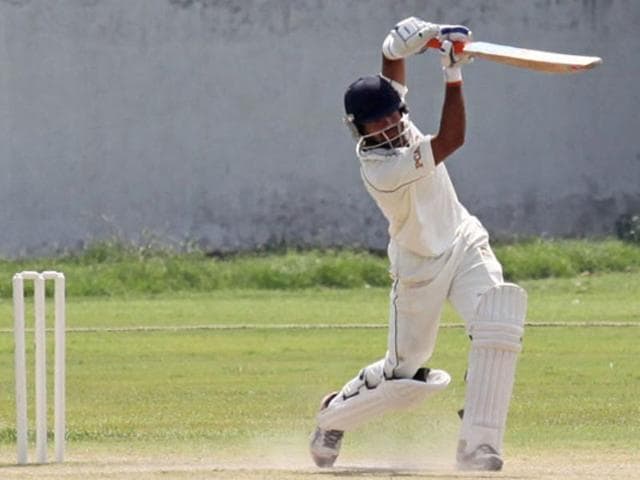 Bansal bowled well with the new ball on a helpful Palam wicket and sent home opener Manan Vohra and India batsman Mandeep Singh. (PTI Photo) Bansal bowled well with the new ball on a helpful Palam wicket and sent home opener Manan Vohra and India batsman Mandeep Singh. (PTI Photo)