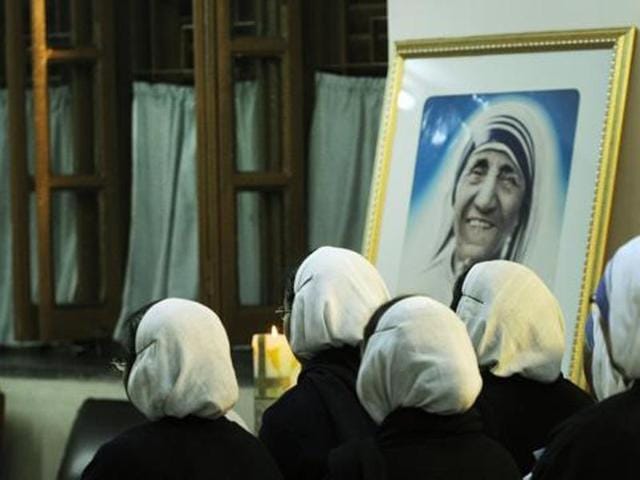 File photo of sisters in morning prayer on the occasion of Mother Teresa's 106th birth anniversary at MoC headquarters in Kolkata on August 26, 2016.(Subhankar Chakraborty)