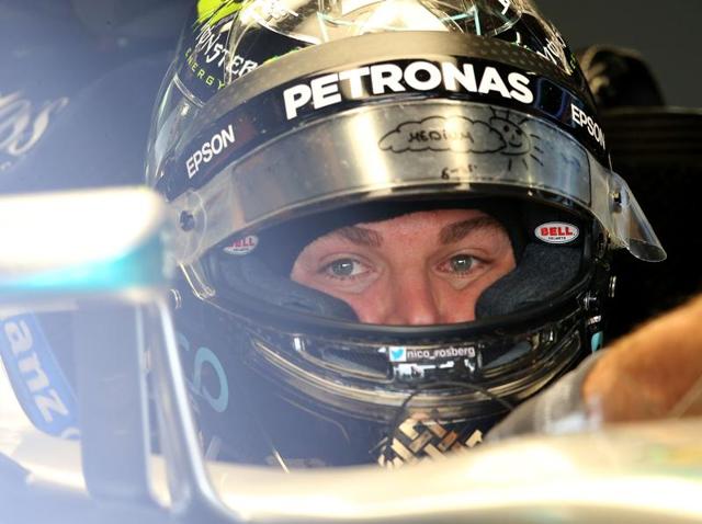 Mercedes' driver Nico Rosberg of Germany in action during second practice. (REUTERS) Mercedes' driver Nico Rosberg of Germany in action during second practice. (REUTERS)