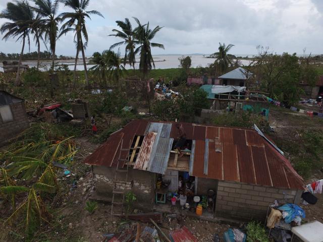 An ariel view shows damaged houses are after the passing of Hurricane Matthew in Sous Roche in Les Cayes, Southwest Haiti, on Thursday. (AFP) An ariel view shows damaged houses are after the passing of Hurricane Matthew in Sous Roche in Les Cayes, Southwest Haiti, on Thursday. (AFP)