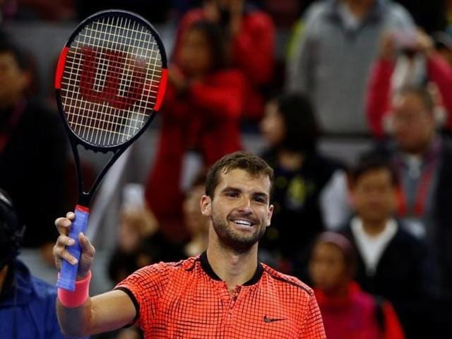 Grigor Dimitrov of Bulgaria reacts after winning a point against Rafael Nadal of Spain. (AFP Photo) Grigor Dimitrov of Bulgaria reacts after winning a point against Rafael Nadal of Spain. (AFP Photo)