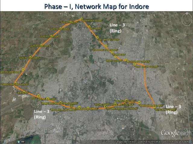 Indore Metro Route Map Phase 1 Of Indore Metro: Cm Gives Green Signal, Work Likely Soon -  Hindustan Times