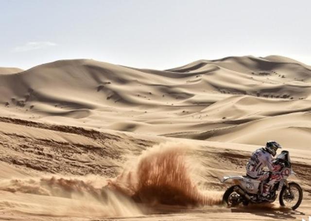 Hero MotoSports team rider CS Santosh, who has ridden in the famed Dakar Rally twice, had a blistering run in the last two days ― finishing 29th and 24th in legs 4 and 5, after starting from the back of the pack (65th) due to a time penalty he incurred after his bike stalled due to an electrical problem in the latter stages of leg 3. He was classified 60th in the final standings. (Hero MotoSports) Hero MotoSports team rider CS Santosh, who has ridden in the famed Dakar Rally twice, had a blistering run in the last two days ― finishing 29th and 24th in legs 4 and 5, after starting from the back of the pack (65th) due to a time penalty he incurred after his bike stalled due to an electrical problem in the latter stages of leg 3. He was classified 60th in the final standings. (Hero MotoSports)