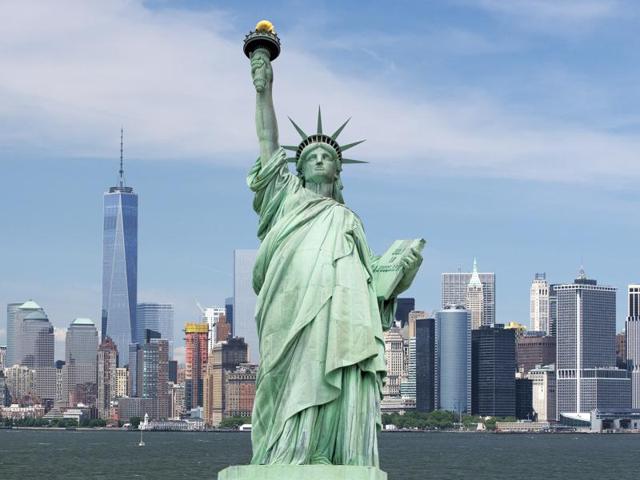 The Statue of Liberty was built by Gustave Eiffel and donated by France to the US on the 1876 centenary of the US independence. (Shutterstock) The Statue of Liberty was built by Gustave Eiffel and donated by France to the US on the 1876 centenary of the US independence. (Shutterstock)