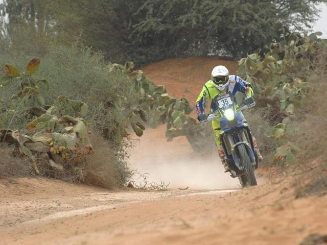 Aravind, who has always been a fast rider, seems to have picked up the fine art of pacing, which is an important quality for cross country rallies. Dakar is a much tougher proposition but the experience and confidence he has gained in Morocco will come in handy there. (Sherco-TVS Rally) Aravind, who has always been a fast rider, seems to have picked up the fine art of pacing, which is an important quality for cross country rallies. Dakar is a much tougher proposition but the experience and confidence he has gained in Morocco will come in handy there. (Sherco-TVS Rally)