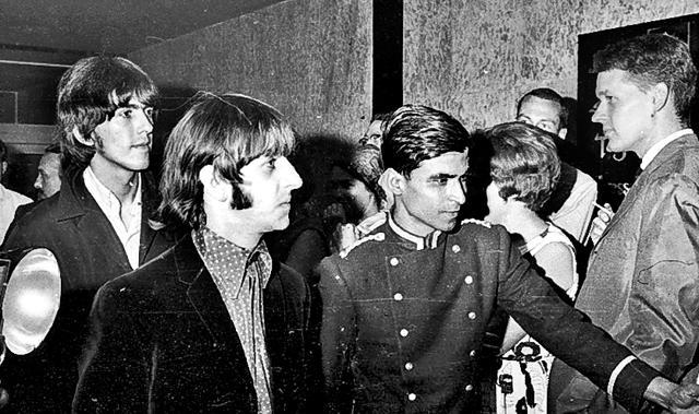 Ringo Starr (R) and George Harrison (L) from The Beatles on a visit to Delhi in 1966. (HT Archives) Ringo Starr (R) and George Harrison (L) from The Beatles on a visit to Delhi in 1966. (HT Archives)