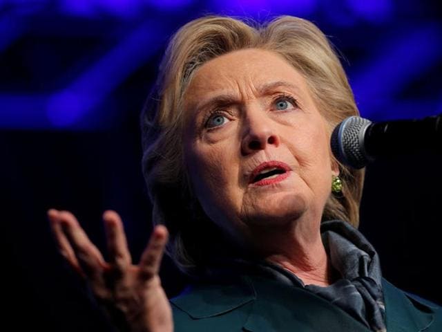 US Democratic presidential nominee Hillary Clinton speaks at a Women for Hillary campaign finance event in Washington, DC, on October 5, 2016. (Reuters) US Democratic presidential nominee Hillary Clinton speaks at a Women for Hillary campaign finance event in Washington, DC, on October 5, 2016. (Reuters)