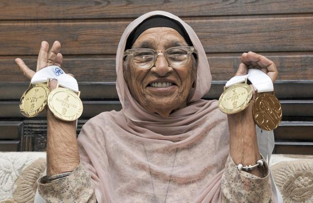 Mann Kaur too was introduced to athletics at the age of 93. (Keshav Singh/HT Photos) Mann Kaur too was introduced to athletics at the age of 93. (Keshav Singh/HT Photos)