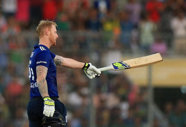 Stokes’ century rescued England from a precarious 63-4. (AFP)
