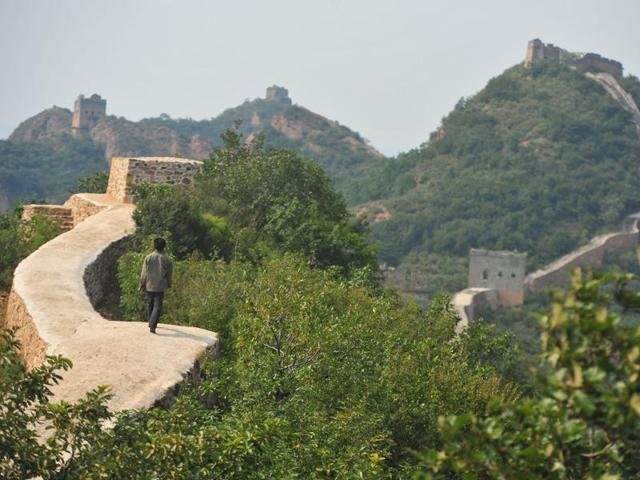 A 500-year-old section of China’s Great Wall called ‘Moon Gate’ in northern Shanxi province has collapsed after being hit by strong winds. (AFP File Photo) A 500-year-old section of China’s Great Wall called ‘Moon Gate’ in northern Shanxi province has collapsed after being hit by strong winds. (AFP File Photo)