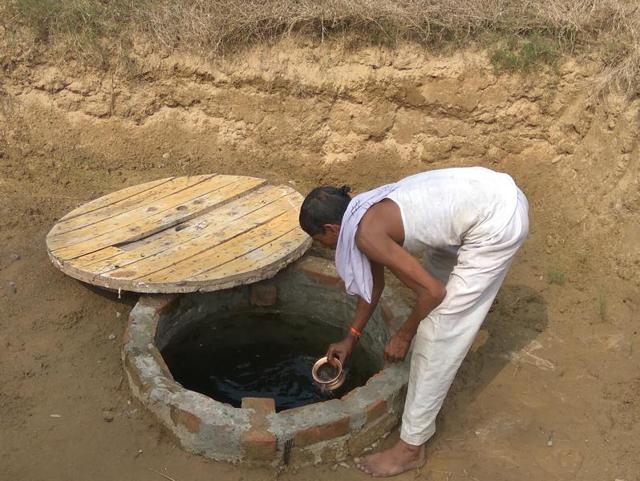 A 10-ft well filled with water in Munglawali village in Yamunanagar district under the Sarswati rejuvenation project. (HT Photo) A 10-ft well filled with water in Munglawali village in Yamunanagar district under the Sarswati rejuvenation project. (HT Photo)