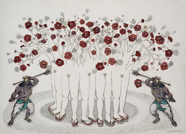 A painting by artist Dhruvi Acharya. A painting by artist Dhruvi Acharya.