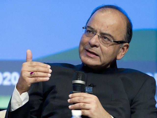 Finance minister Arun Jaitley speaks during a panel discussion at the World Bank/IMF Annual Meetings at IMF headquarters in Washington. (PTI) Finance minister Arun Jaitley speaks during a panel discussion at the World Bank/IMF Annual Meetings at IMF headquarters in Washington. (PTI)