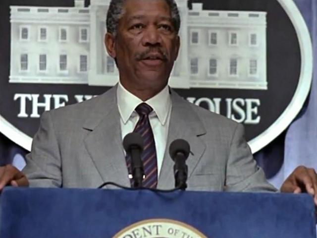 Years before Barack Obama, Morgan Freeman played a black US President in Deep Impact. He had some really depressing news for the world. Years before Barack Obama, Morgan Freeman played a black US President in Deep Impact. He had some really depressing news for the world.