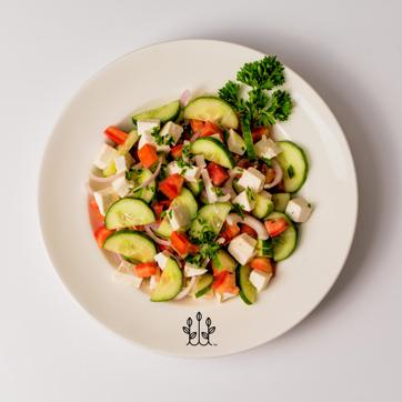 Cottage Cheese Salad which consist of veggies with cottage cheese and coriander seasoning by chef Om Bohora , The Salad Days