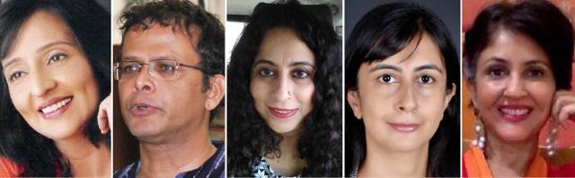 From left: Kankana Basu, Jerry Pinto, Anita Nair, Anjum Hasan, Anuja Chauhan From left: Kankana Basu, Jerry Pinto, Anita Nair, Anjum Hasan, Anuja Chauhan