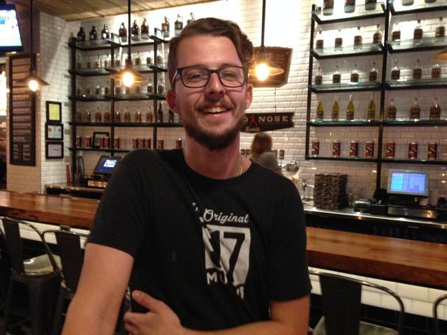 Andy Fox, 24, of Lansing, Michigan, works as a server at the Lansing Brewing Co. in Lansing. Fox said he is unlikely to vote for Hillary Clinton or Donald Trump. (AP) Andy Fox, 24, of Lansing, Michigan, works as a server at the Lansing Brewing Co. in Lansing. Fox said he is unlikely to vote for Hillary Clinton or Donald Trump. (AP)