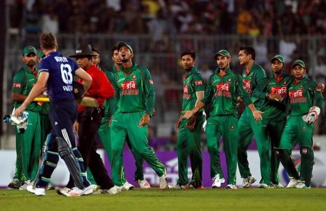 Jos Buttler’s triggered lively celebrations in the Bangladesh camp, with several players exchanging words with the batsman as he made his way back to the pavilion, forcing the umpires to immediately intervene. (Reuters) Jos Buttler’s triggered lively celebrations in the Bangladesh camp, with several players exchanging words with the batsman as he made his way back to the pavilion, forcing the umpires to immediately intervene. (Reuters)