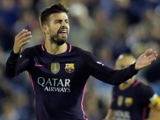 The Barcelona defender made the announcement after Spain’s 2-0 win at Albania on Sunday in European qualifying for the World Cup. (REUTERS) The Barcelona defender made the announcement after Spain’s 2-0 win at Albania on Sunday in European qualifying for the World Cup. (REUTERS)