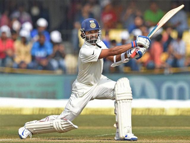 India's Ajinkya Rahane plays a shot.(REUTERS) India's Ajinkya Rahane plays a shot.(REUTERS)