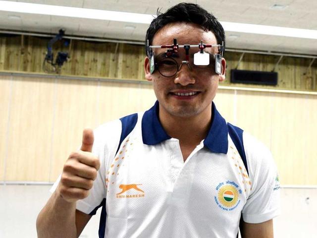 The army man on Sunday beat Serbia’s Damir Mikec, 29.6 to 28.3 in the Champions Trophy 10m Air Pistol final . (AFP Photo) The army man on Sunday beat Serbia’s Damir Mikec, 29.6 to 28.3 in the Champions Trophy 10m Air Pistol final . (AFP Photo)