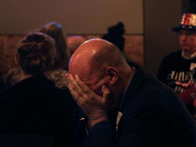A supporter of Hillary Clinton gestures as he watches the second debate at a restaurant in Mexico City. (AFP Photo) A supporter of Hillary Clinton gestures as he watches the second debate at a restaurant in Mexico City. (AFP Photo)