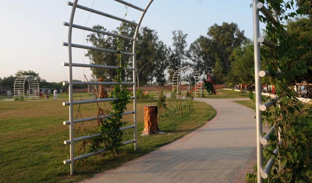 A park in his ward. (Anil Dayal/HT Photo) A park in his ward. (Anil Dayal/HT Photo)