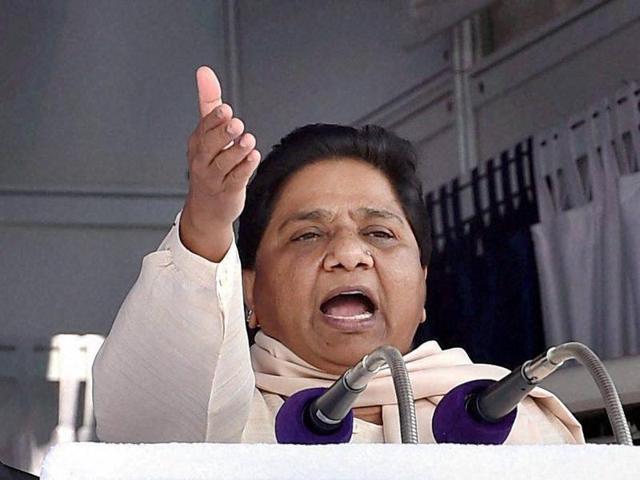 BSP chief Mayawati addresses party workers at a function in Lucknow. (PTI) BSP chief Mayawati addresses party workers at a function in Lucknow. (PTI)