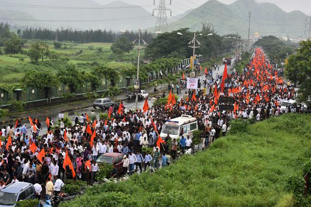 Reservations being a subject for the Centre, if the state government must legislate, it will have to take a portion out of the OBC quota to hand it to Marathas, who have been holding silent marches.(HT File Photo)