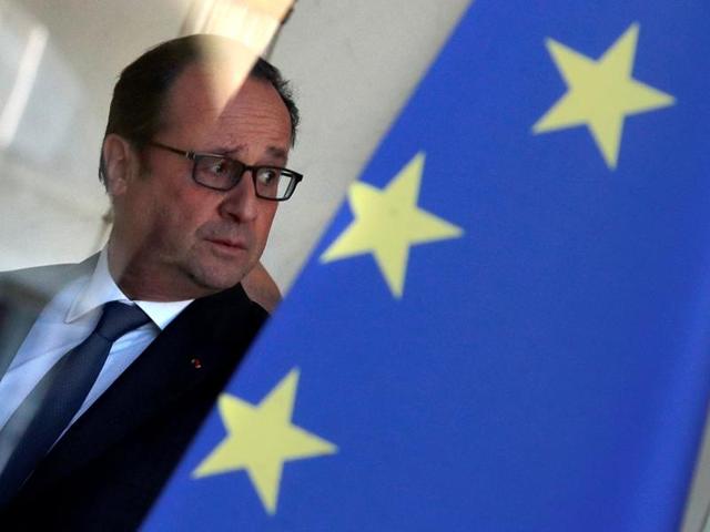 French President Francois Hollande walks to his office at the Elysee Palace in Paris. (Reuters) French President Francois Hollande walks to his office at the Elysee Palace in Paris. (Reuters)
