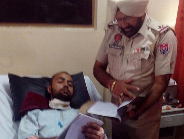 The convict, Balpreet Singh, at Civil Hospital in Ludhiana on Tuesday. (HT Photo) The convict, Balpreet Singh, at Civil Hospital in Ludhiana on Tuesday. (HT Photo)