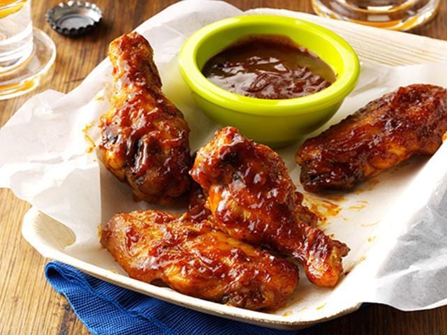 Seen here, a chicken wings coated with chillies, nuts and chocolate. Seen here, a chicken wings coated with chillies, nuts and chocolate.